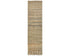 8 Feet Moroccan Brown Hand Woven Wool Runner Rug